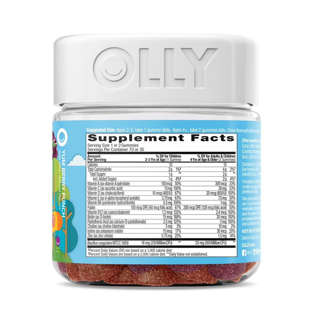 Gomitas Multivitaminas + Probióticos OLLY