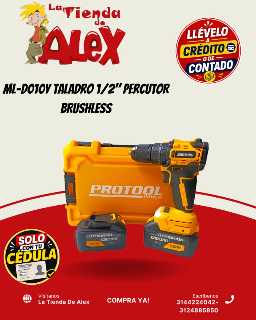 ML-D010Y TALADRO 1/2" PERCUTOR BRUSHLESS