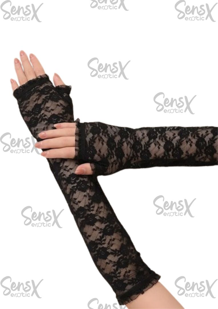 Guantes Transparentes con Estampado Floral – Elegancia y Delicadeza en un Accesorio Sofisticado