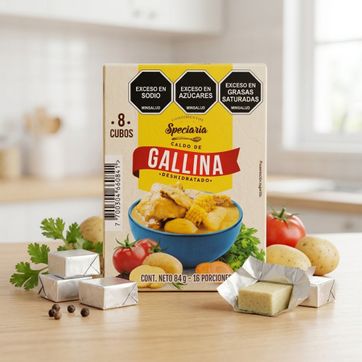 Imagen del producto Caldo de Gallina Speciaria – Caja de 8 Cubos