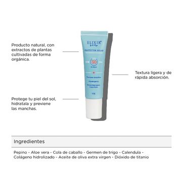 Imagen del producto Protector solar antimanchas de Elixir by La Maga