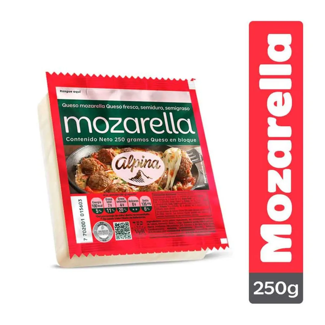 QUESO MOZARELLA*250G ALPINA