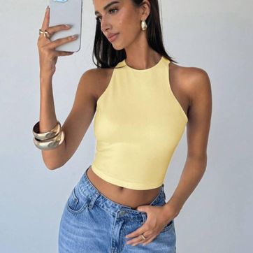 BLUSA AMARILLA PASTEL TALLA (S)  - imagen 1
