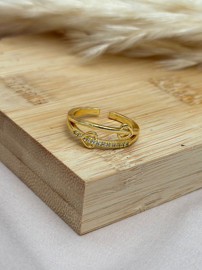 Anillo doble corazón 