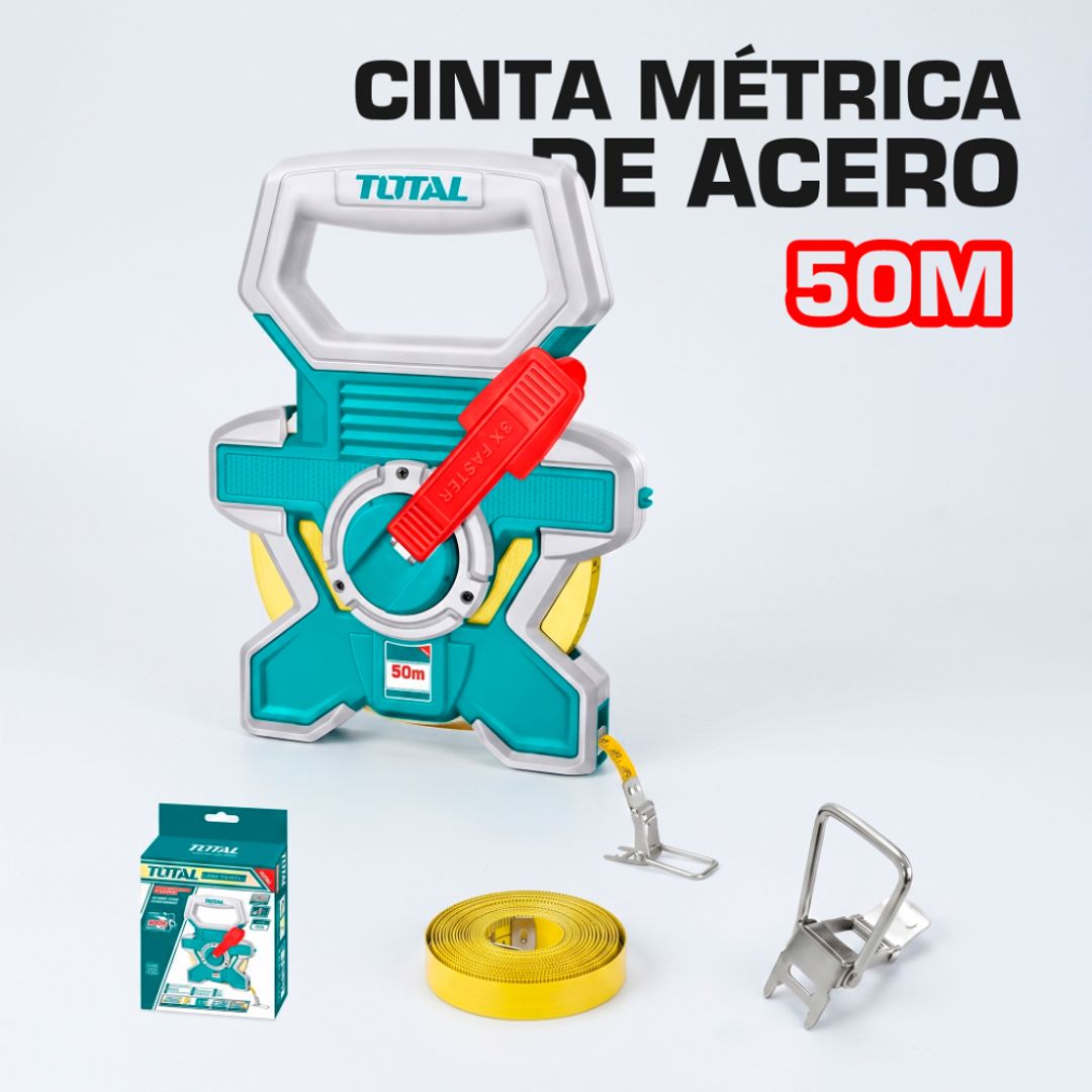 CINTA METRICA DE ACERO 50 METROS