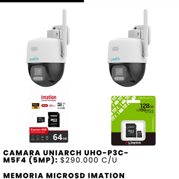 Imagen del producto KIT WIFI UNIARCH X2 EXTERIOR 5MP