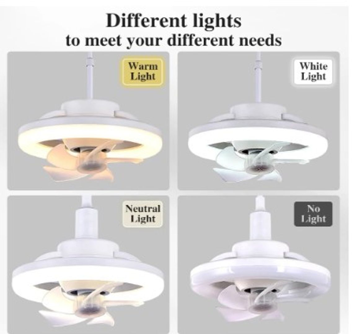  lámpara de iluminación, ventiladores silenciosos para el hogar 48 W E27