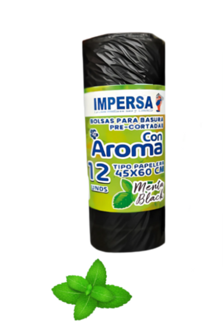 BOLSA BASURA ROLLITO AROMA NEGRA IMPERSA*12
