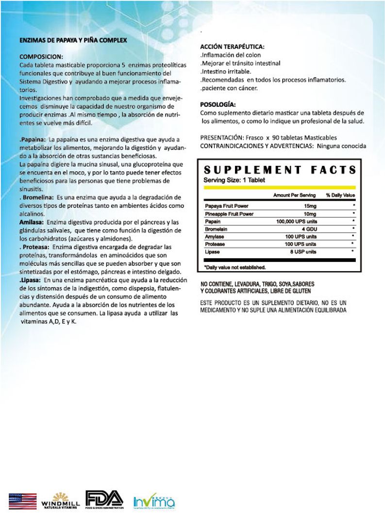 ENZIMA DE PAPAYA