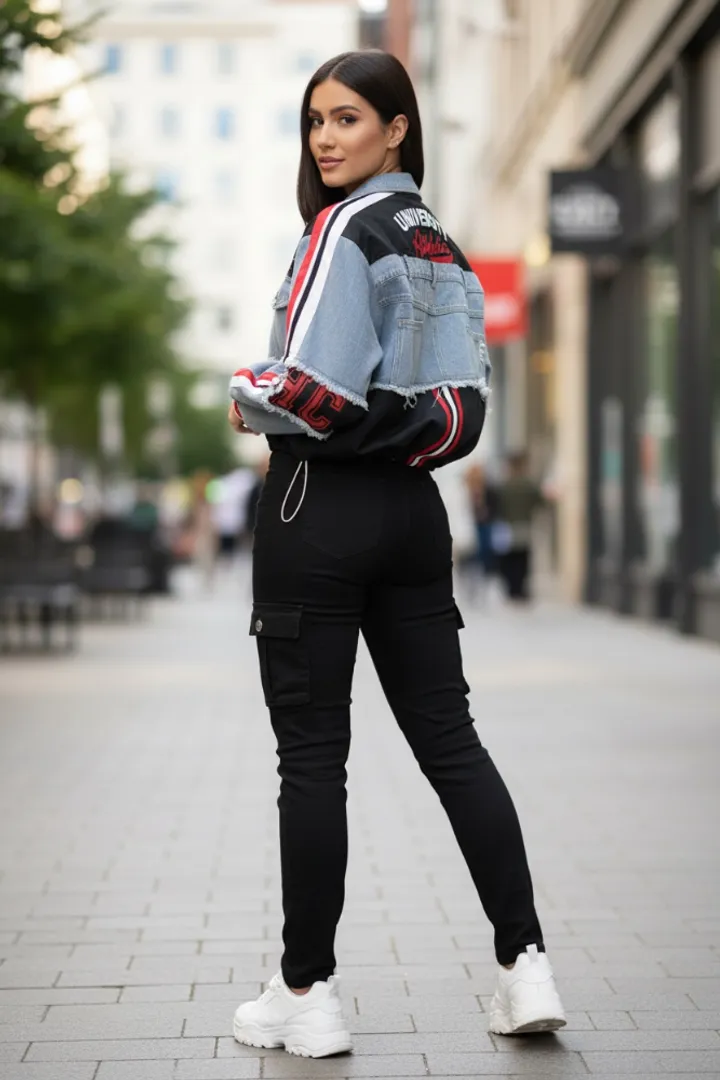 CHAQUETA UNIVERSALITY DENIM NEGRA 