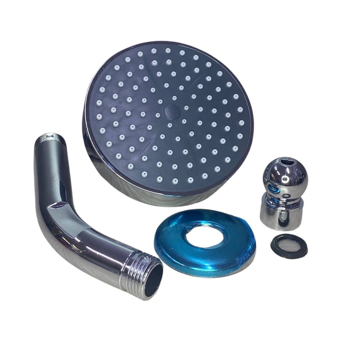 DUCHA REGADERA CROMADA REDONDA PLANA 4" PLUS FOCCI