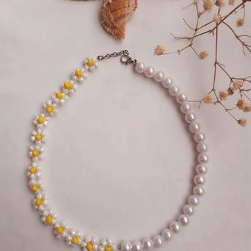 Imagen del producto CHOKER FLOR PERLAS 