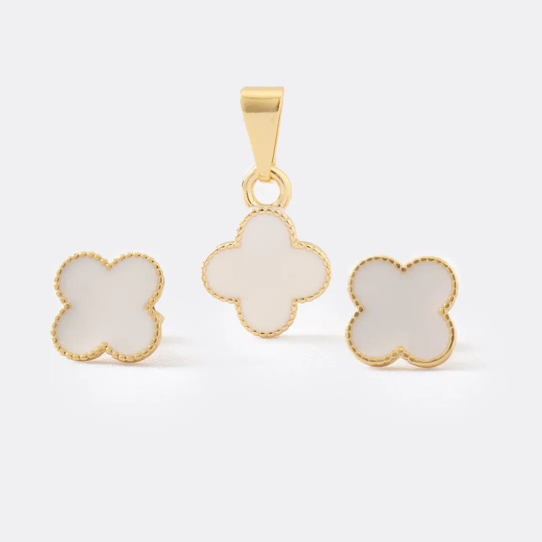 Conjunto van cleef Blanco 1 Cm