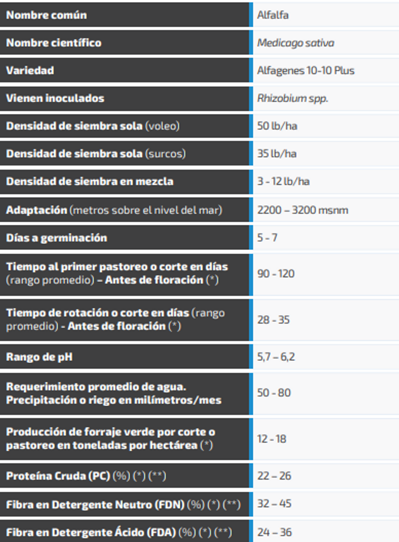Alfalfa Alfagenes 10-10 Plus x Libra
