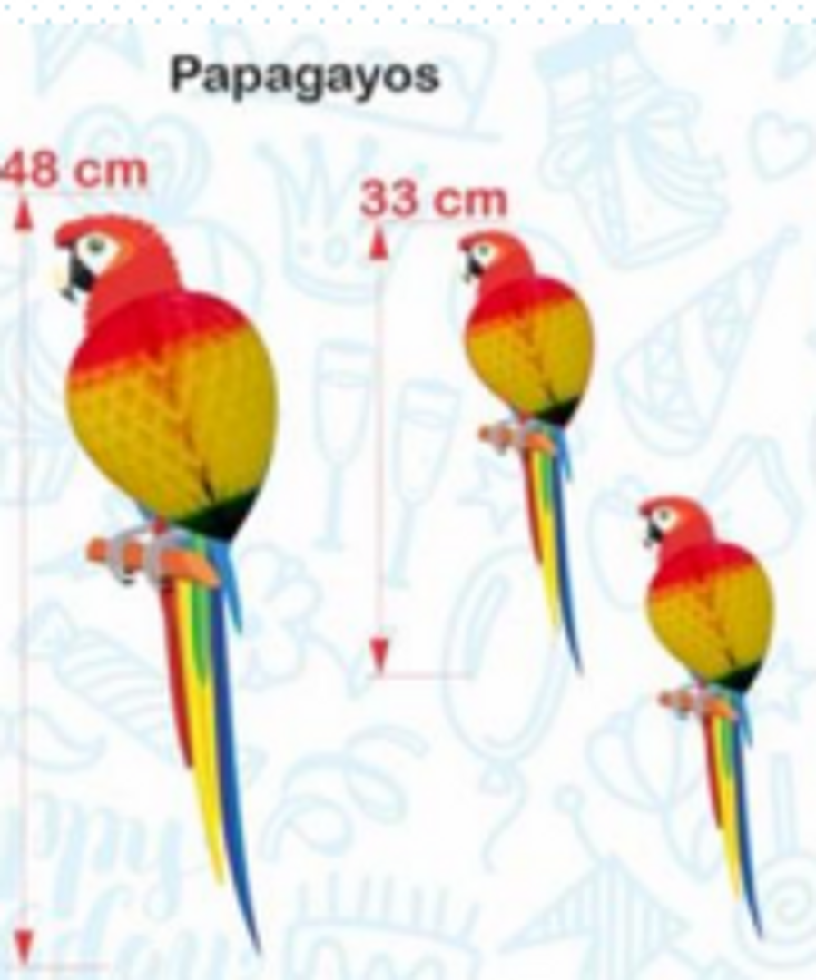PAPAGAYO X 2 UNIDADES 33 CM 
