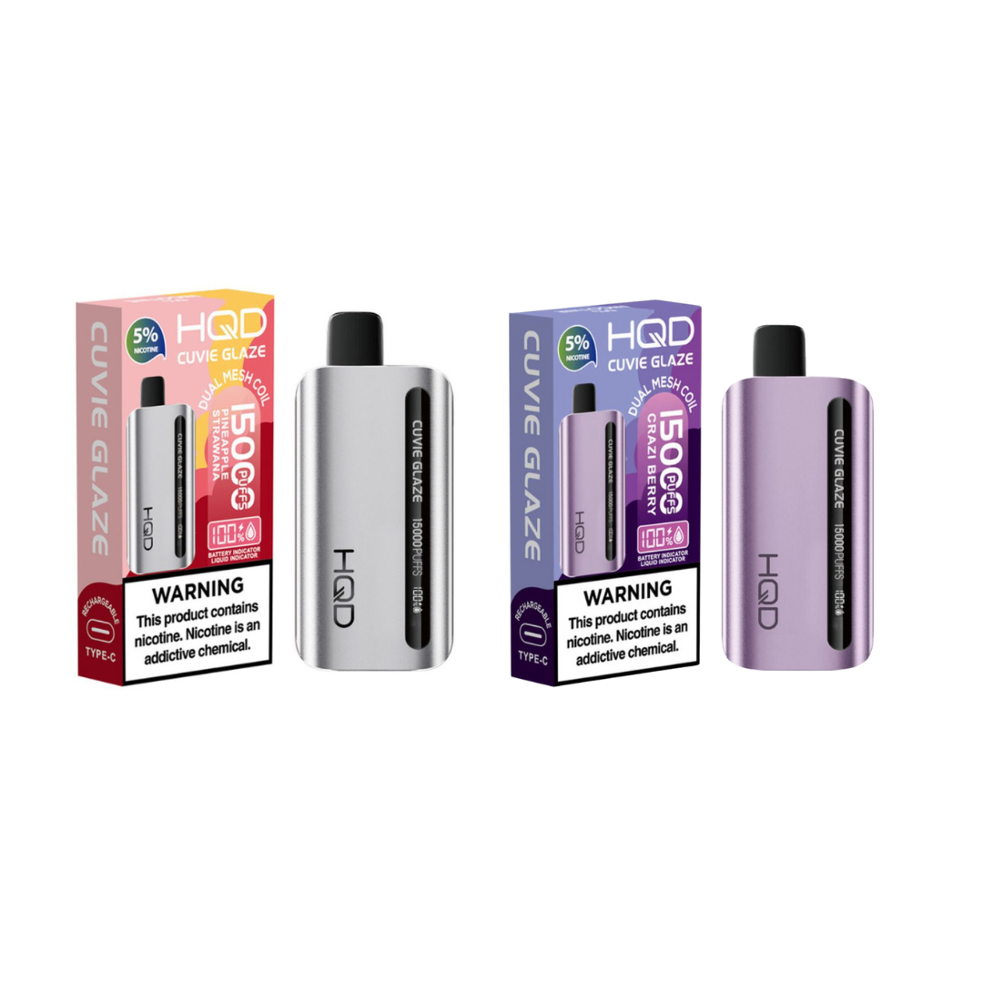 2 HQD Glaze 15.000 Puffs