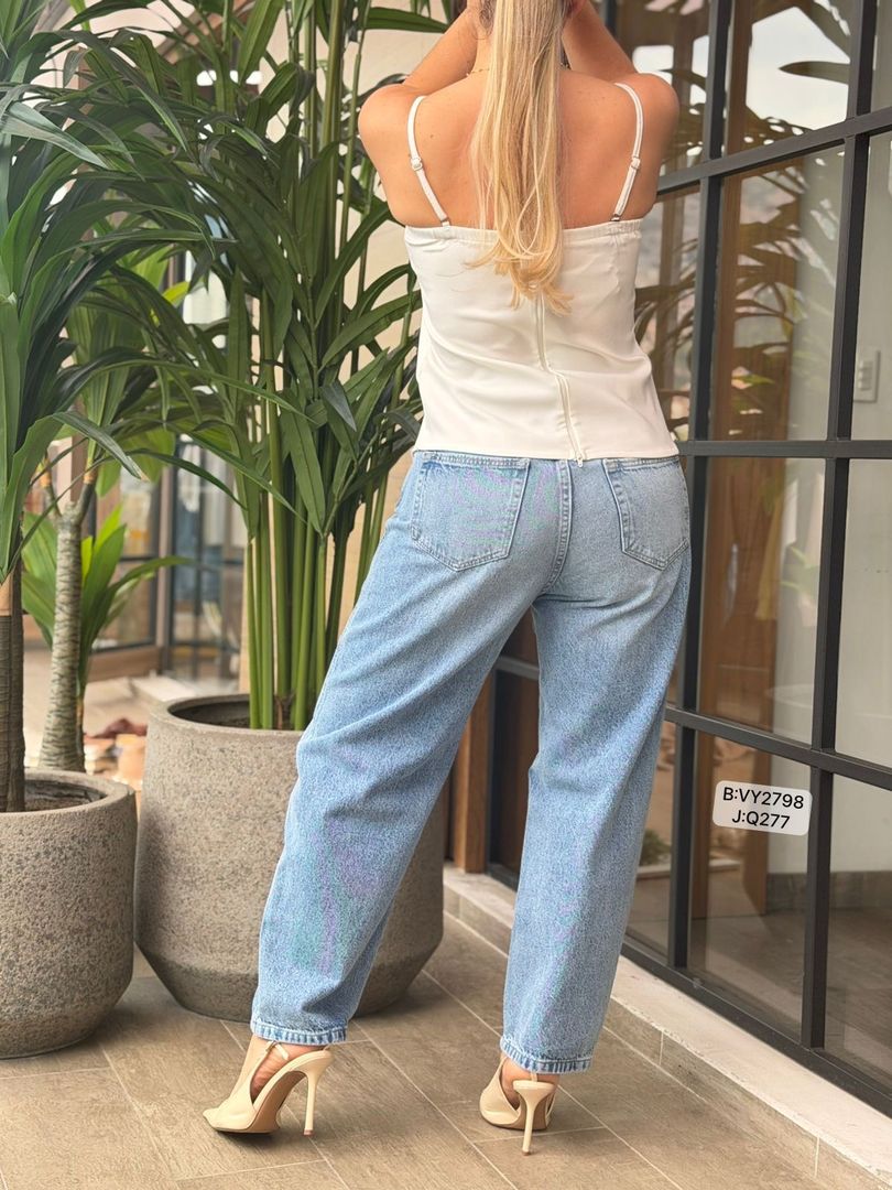BLUSA TIRAS BOTONES ASIMETRICO VY2798