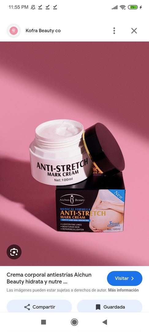 Crema corporal antiestrias aichun beauty 