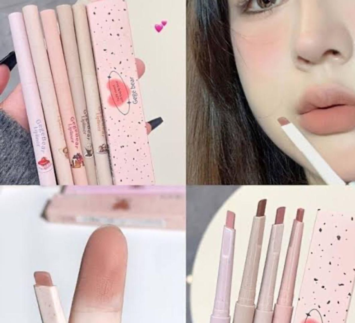 73- LÁPIZ DE LABIOS TONOS NUDE GEGE BEAR COREAN