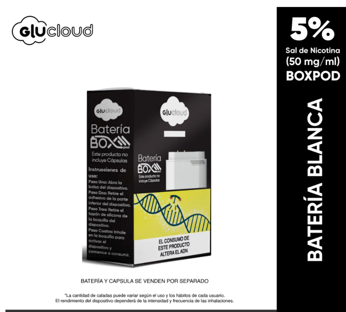 Glucloud Bateria Boxpod Blanca