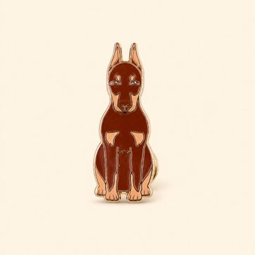 PIN DOBERMAN CAFÉ - imagen 1