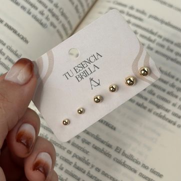 Imagen del producto Set x 3 topo balín liso 