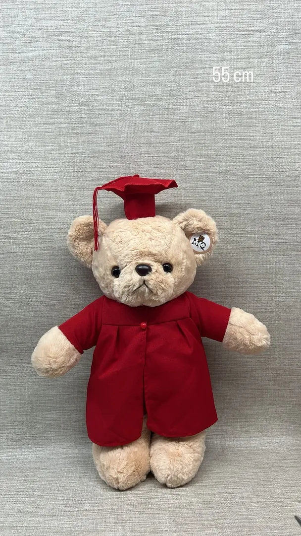 OSO CAFE CLARO DE GRADO ROJO 55 CM