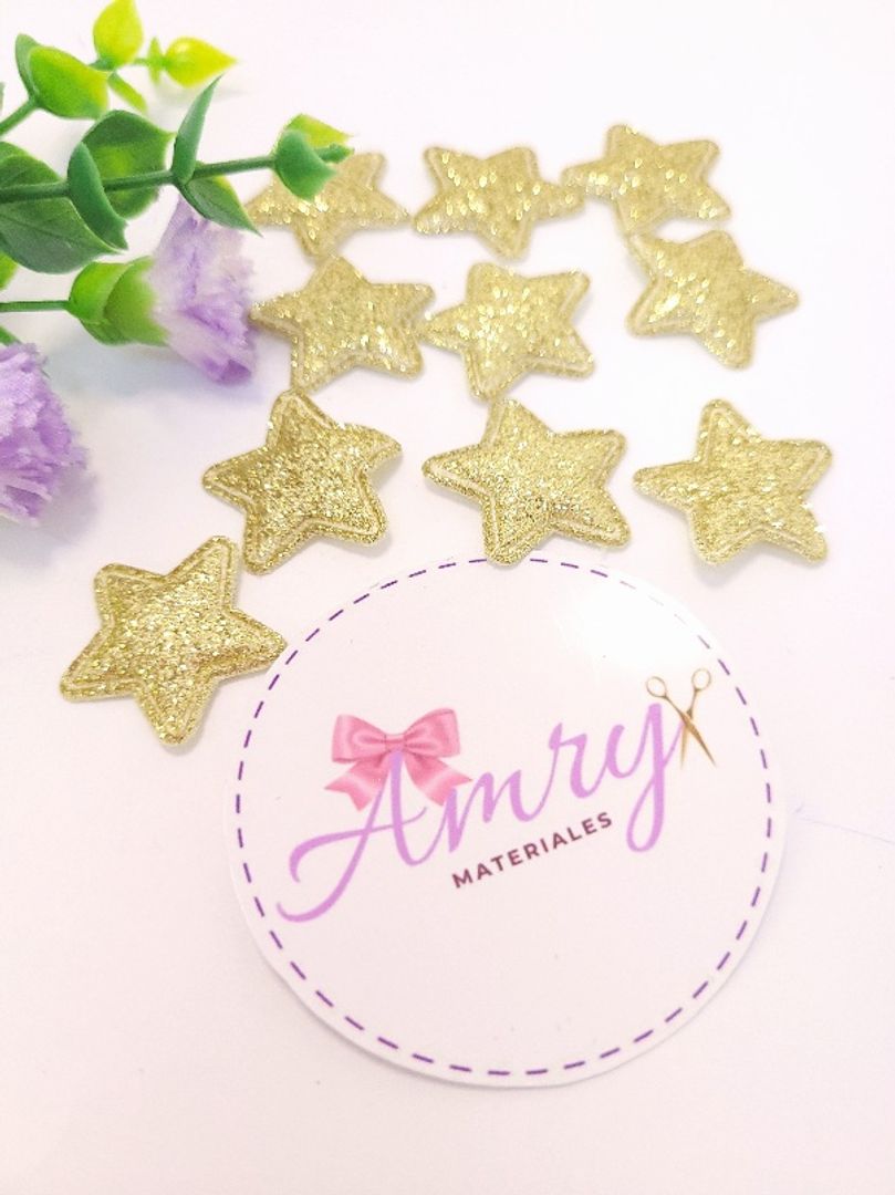 Kit 10 Unid. 2.5cm Estrellas Dorada