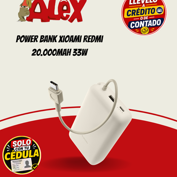 Imagen del producto Power Bank Xioami 10.000Mah Cable Tipo C Integrado 33W