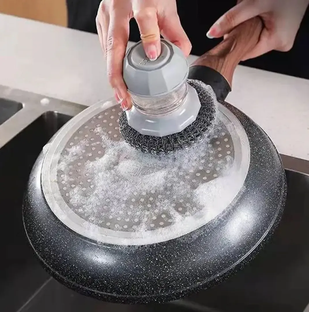 ESPONJA DE LIMPIEZA CON DISPENSADOR DE JABON MULTIFUNCIONAL
