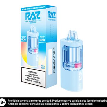 Imagen del producto Raz Pod Blue Raz Peach Gummy 50.000 Puffs