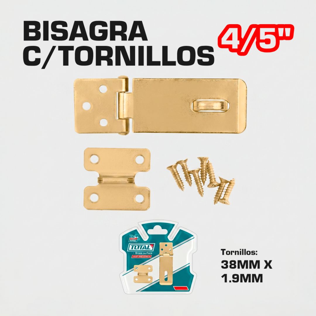 BISAGRA 4 1/2" C/TORNILLOS 38MM X 1.9MM 