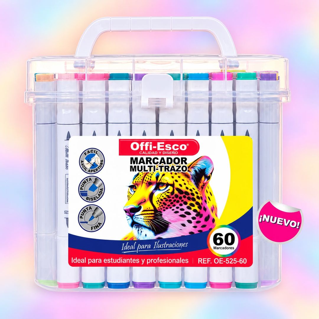 Marcador Multi Trazo x 60 colores Offi Esco Permanente