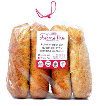 Imagen del producto PALITOS INTEGRALES CON QUESO DE SOYA Y GUAYABA X 4 UND AROMA PAN