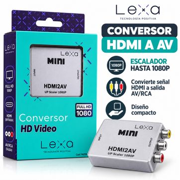 Imagen del producto CONVERSOR HDMI A AV RCA LEXA MINI 1080P – CÓD. 16210