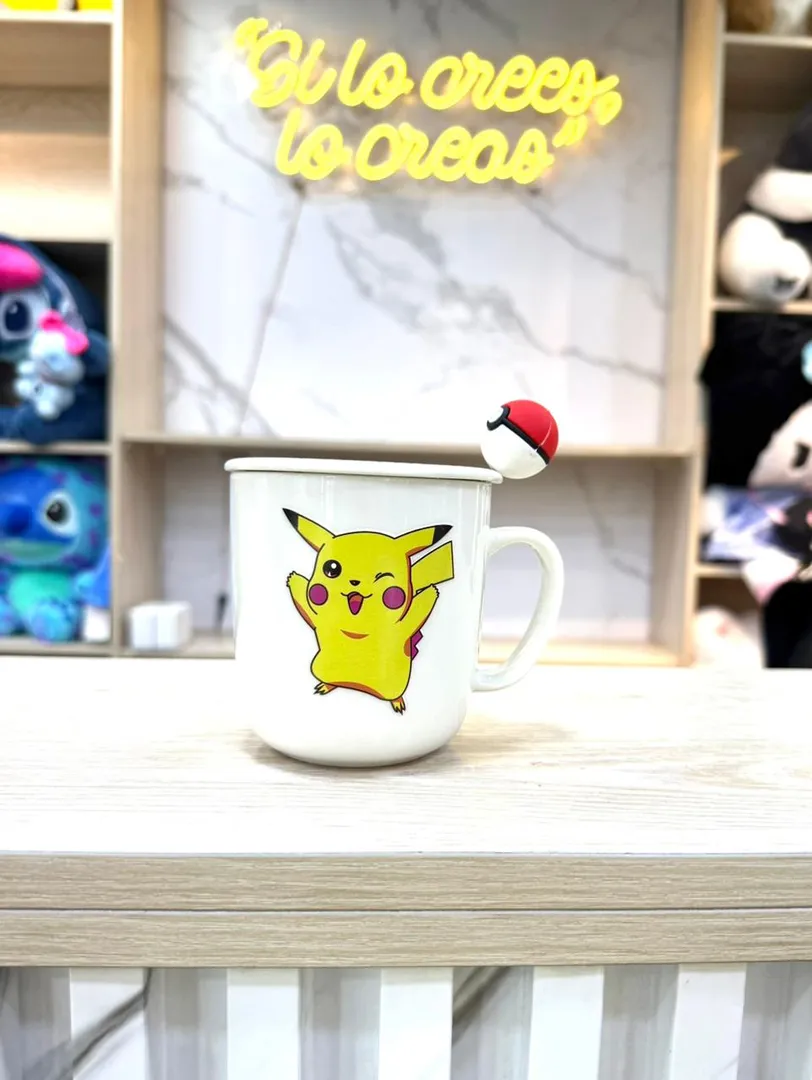 MUG TAPA CERÁMICA POKEMON
