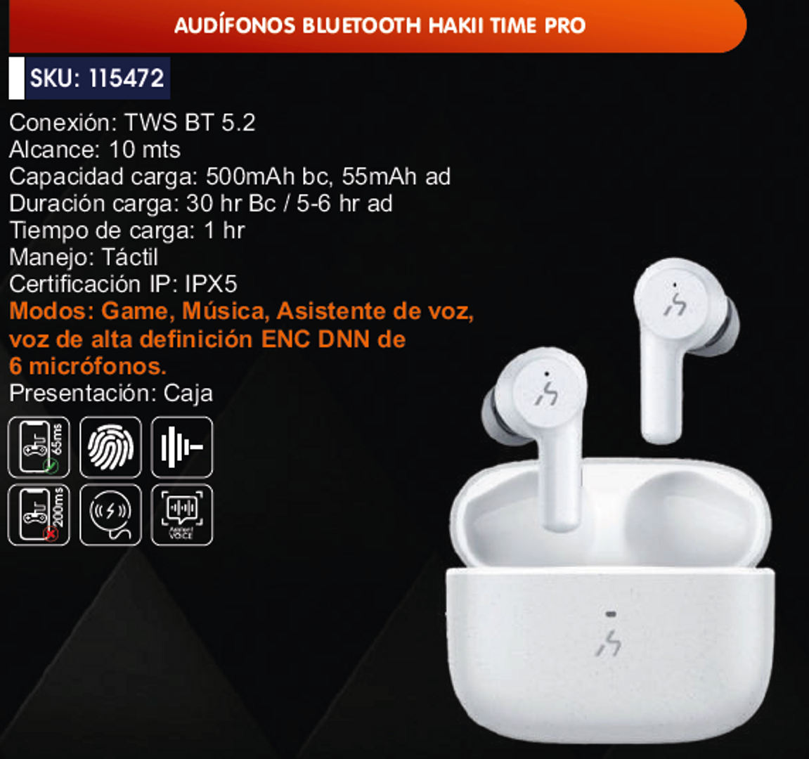 AUDÍFONOS BLUETOOTH HAKII TIME PRO
