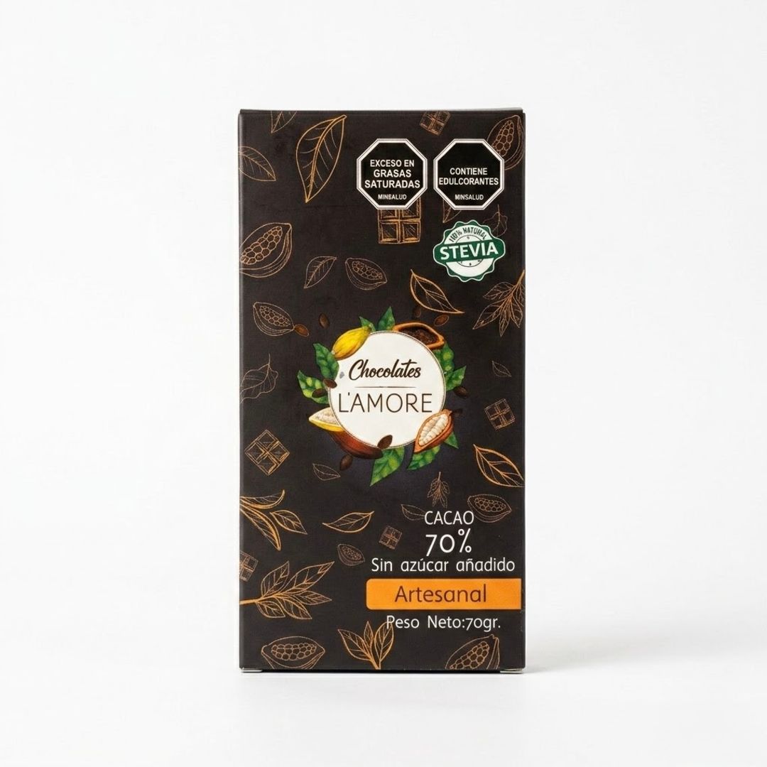 PASTA DE CACAO AL 70% X 70GR L AMORE