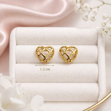 Imagen del producto Aretes Corazón Calado