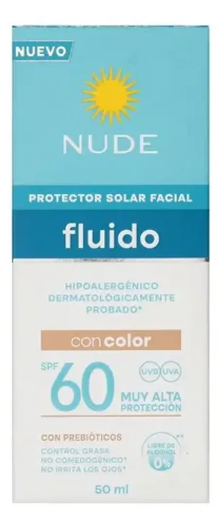 PROTECTOR SOLAR FLUIDO NUDE 60SPF X 50 ML