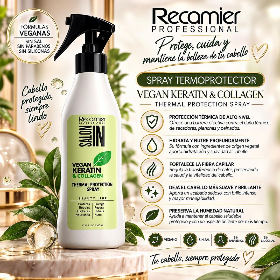 RECAMIER SALON IN VEGAN KERATIN COLLAGEN THERMPROTECT 300ML