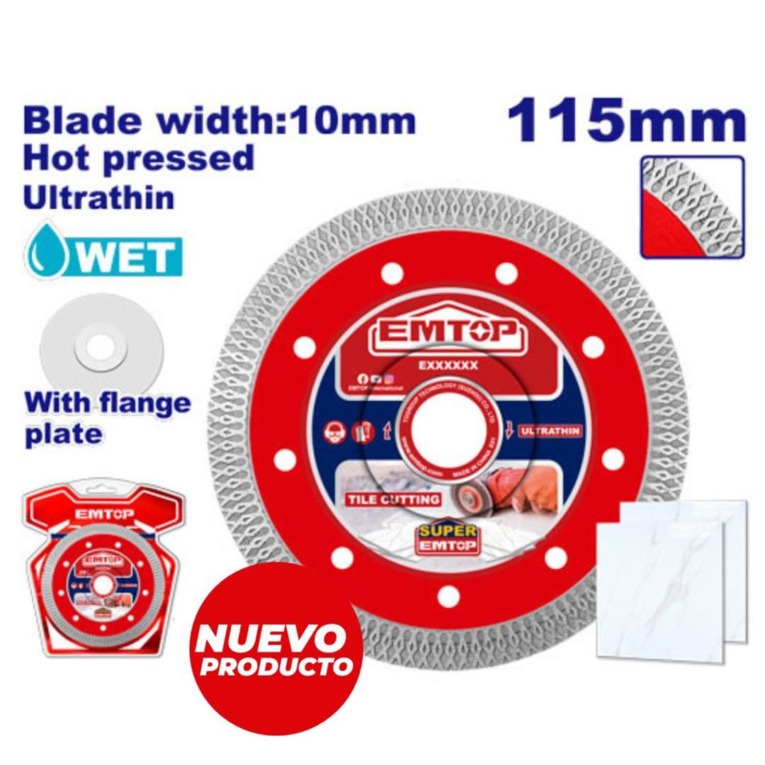 EMTOP DISCO 4-1/2" DIAMANTADO CORTE FINO PORCELANATO SUPER EMTOP