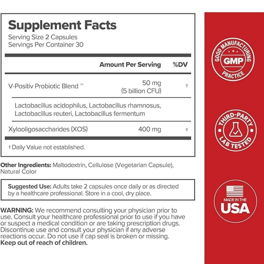 Probióticos vaginales para mujeres, 60 cap