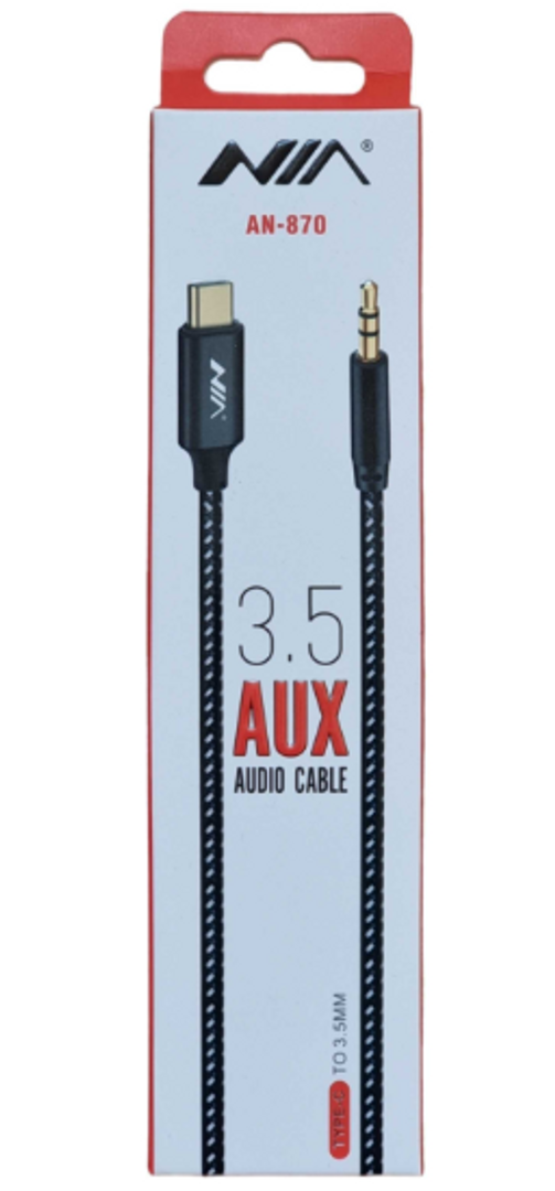 CABLE AN-870 TIPO C A 3.5MM ALTA CALIDAD