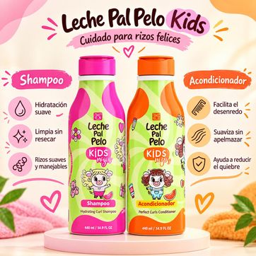 Imagen del producto LECHE PAL PELO SHAMPOO/ACONDICIONADOR KIDS RIZOS 400 ML