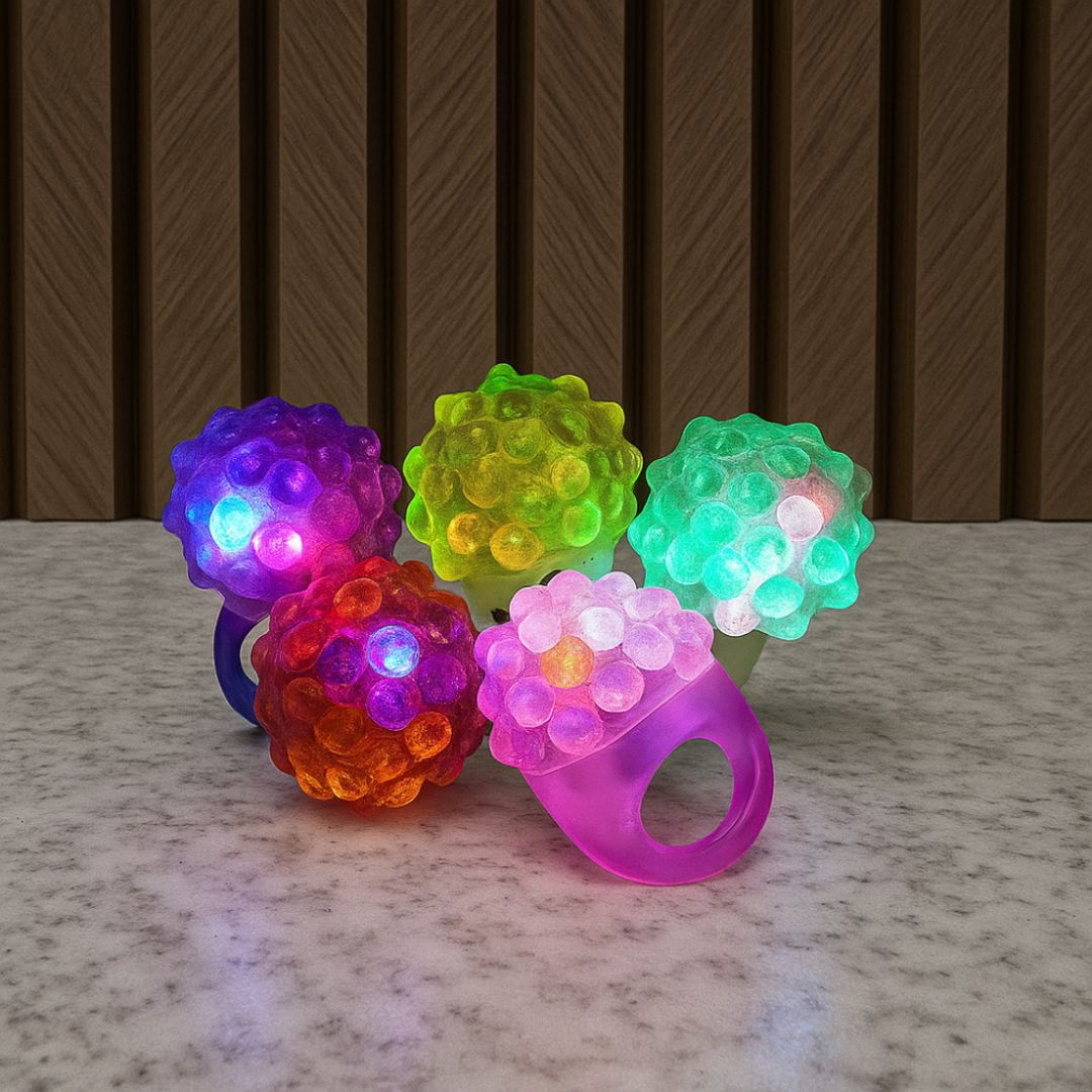 ANILLO EN CAUCHO DE LUZ PARA FIESTA NEON