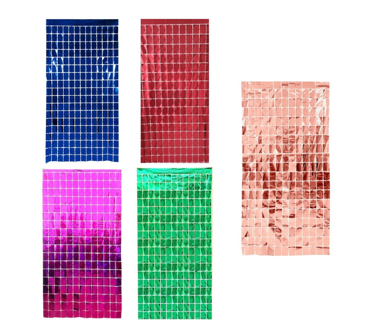 Cortinas de cuadros, colores surtidos 