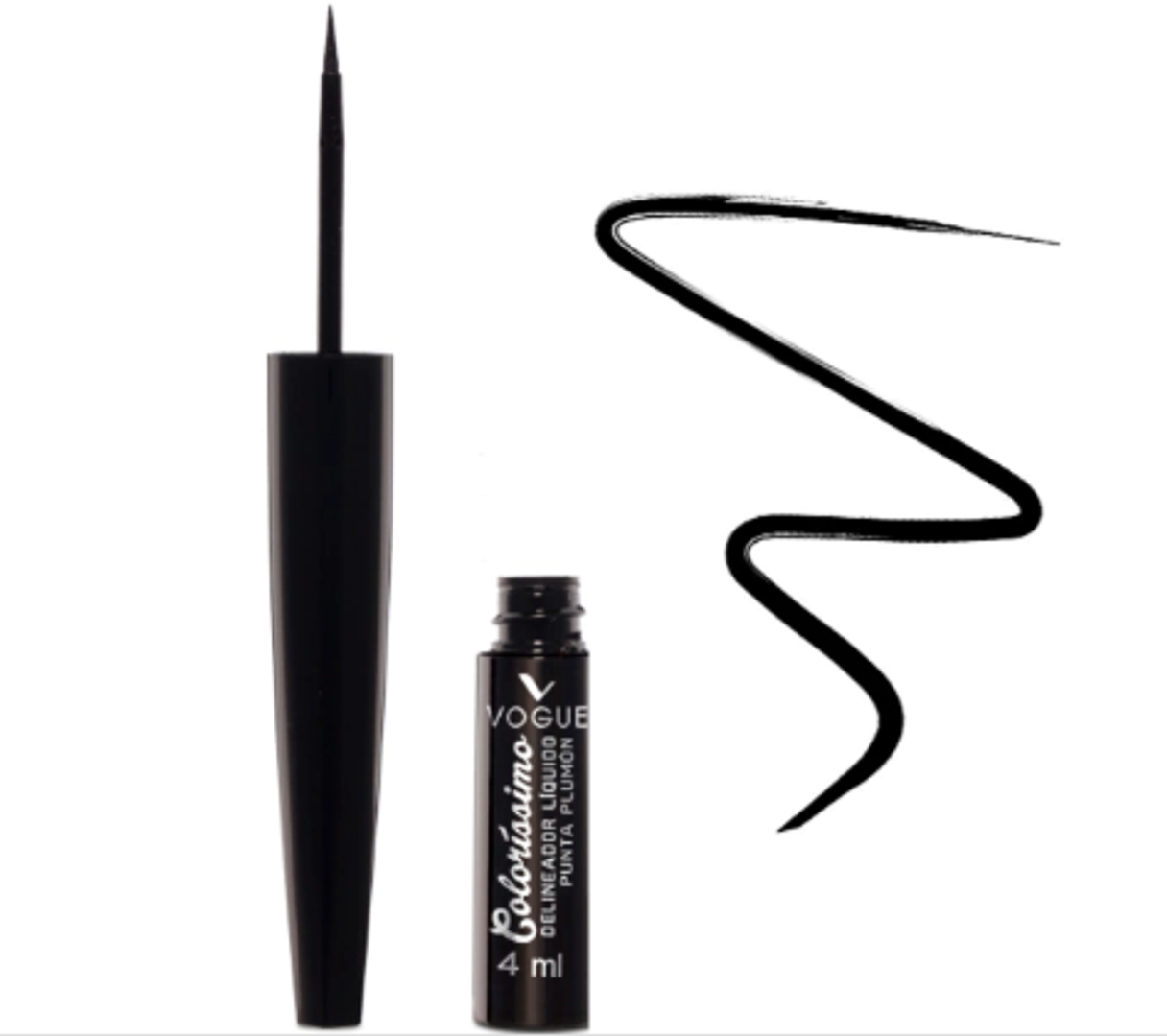 Delineador De Ojos Líquido Vogue Colorissimo Negro X 4 Ml