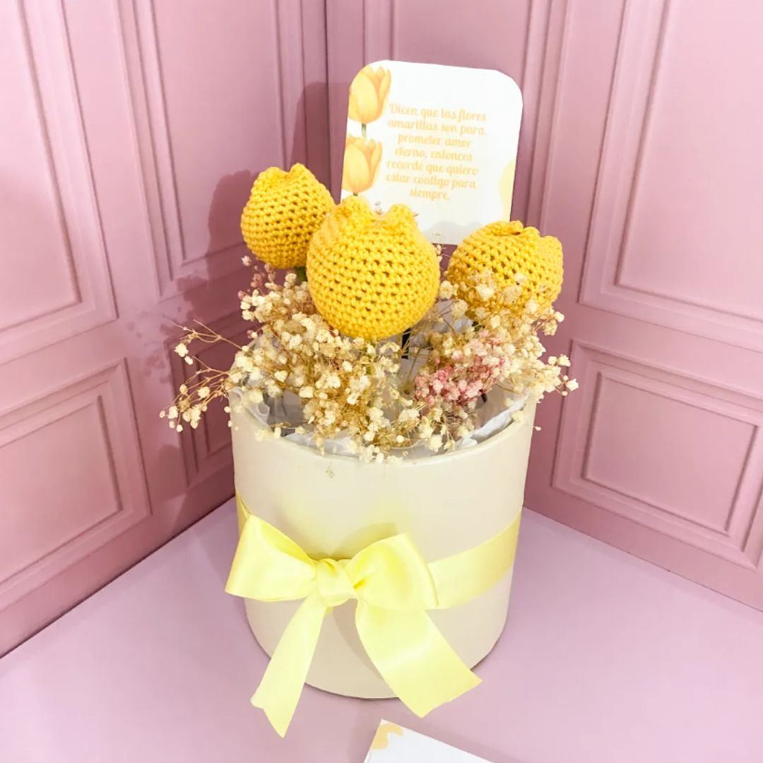  BOUQUETE TULIPANES TEJIDOS GRANDE