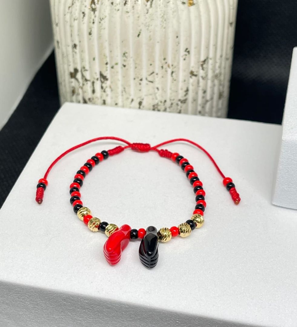 Pulsera azabache balin 4mm italy